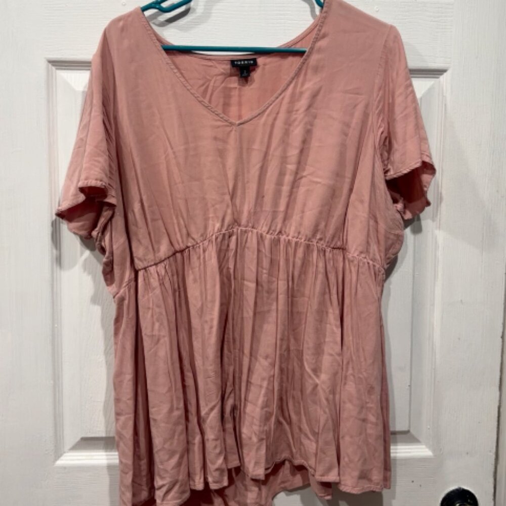 Torrid Light Pink Peplum Top